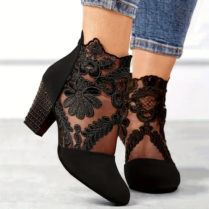 RUTH™|FLORAL LACE BOOTS