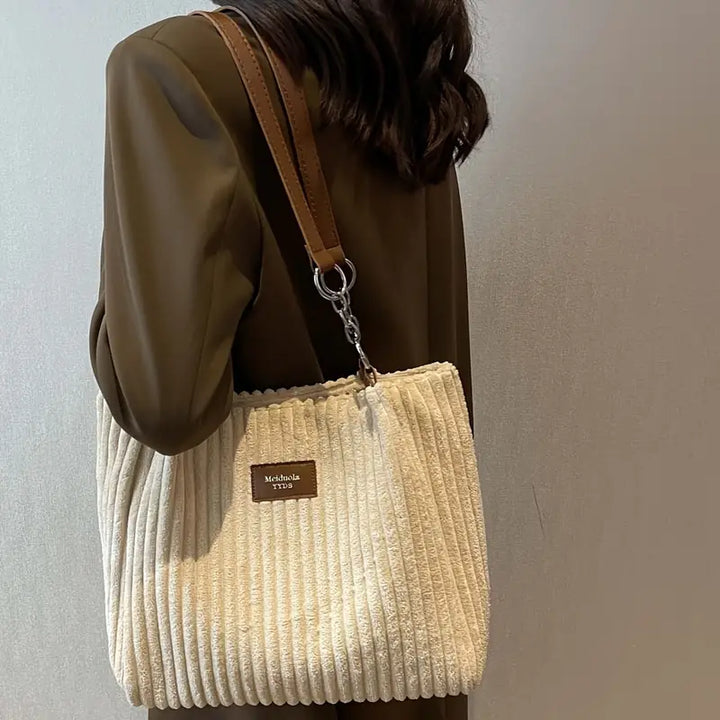 MILA™|COTTON CORDUROY BAG