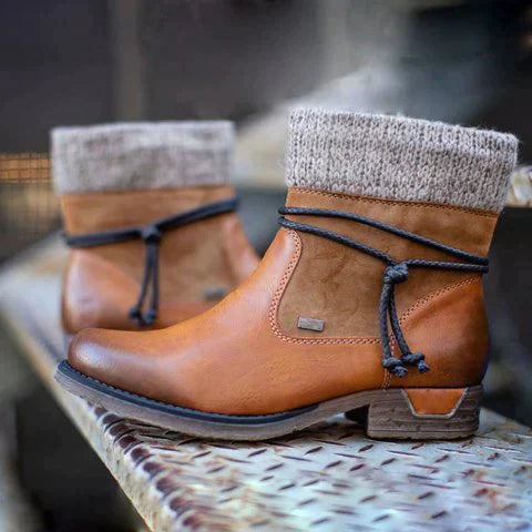 FRANCESCA™|WARM VEGAN LEATHER BOOTS