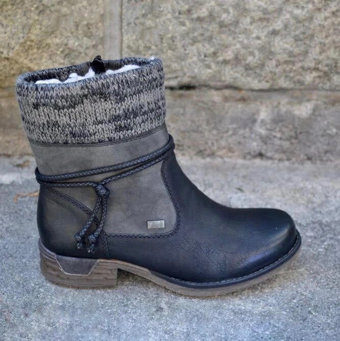 FRANCESCA™|WARM VEGAN LEATHER BOOTS