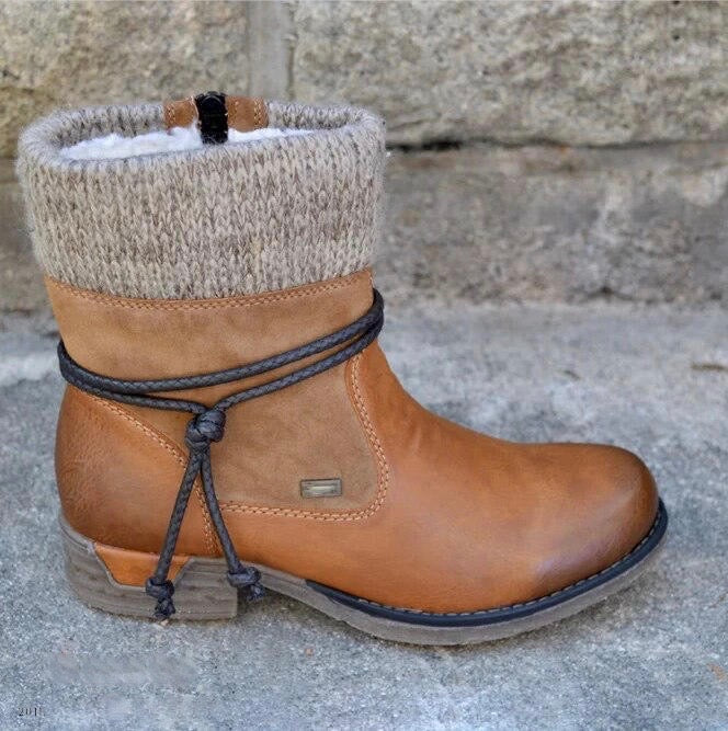 FRANCESCA™|WARM VEGAN LEATHER BOOTS